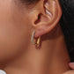 Rhinestone Rectangle Long Basic earrings