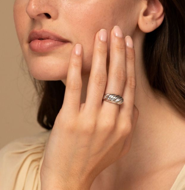 Croissant Silver Ring