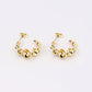 Twisted Spiral Gold Hoop earrings