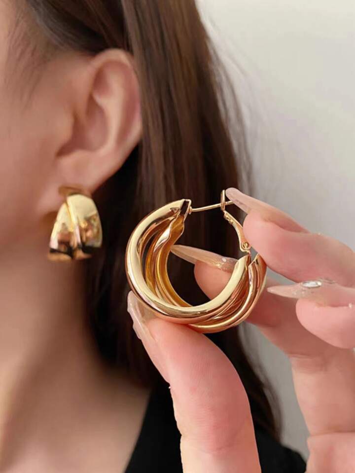 Gold Double Hoop earrings