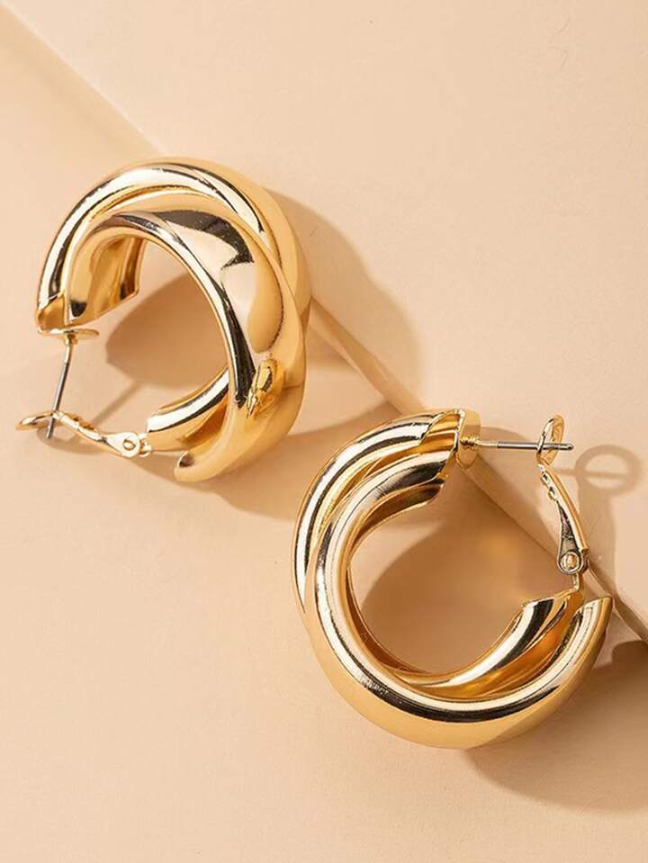 Gold Double Hoop earrings