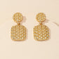 Gold Coin Textured Earrings