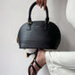 Jiha Faux Leather Black Satchel Hand Bag/ Sling Bag