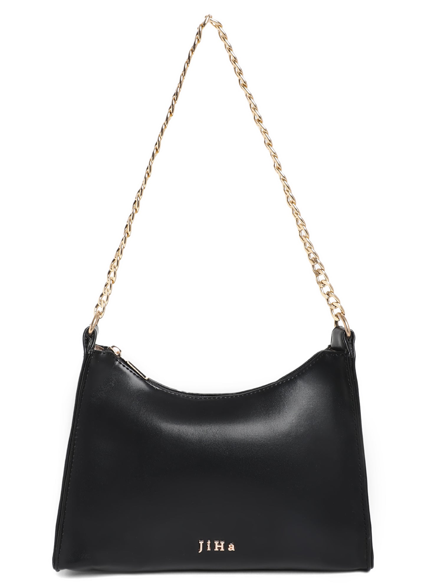 Black Chain Baguette Shoulder Bag