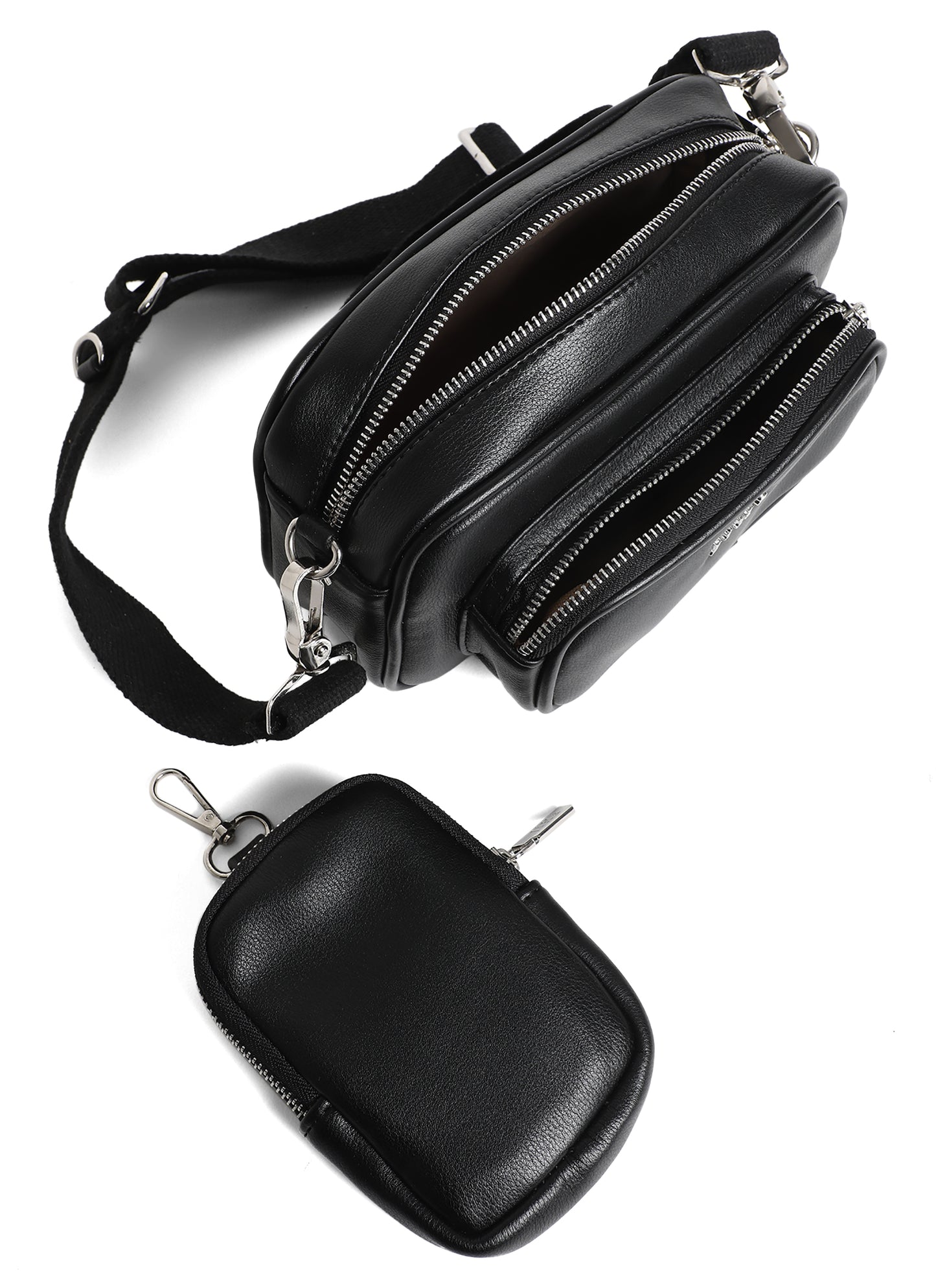 Black Utility Crossbody Bag