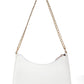 White Chain Baguette Shoulder Bag
