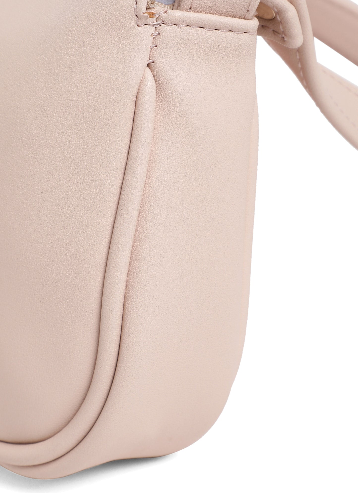 Pink Basic Baguette Shoulder Bag