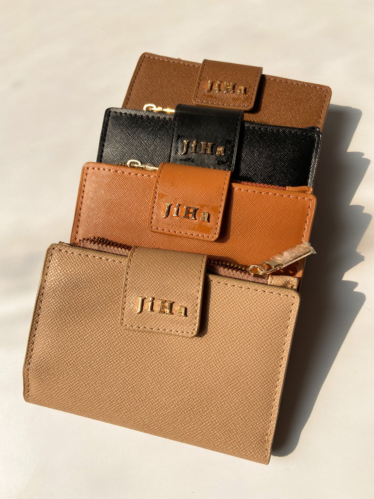 Jiha Black Faux Leather Premium Flap Wallet