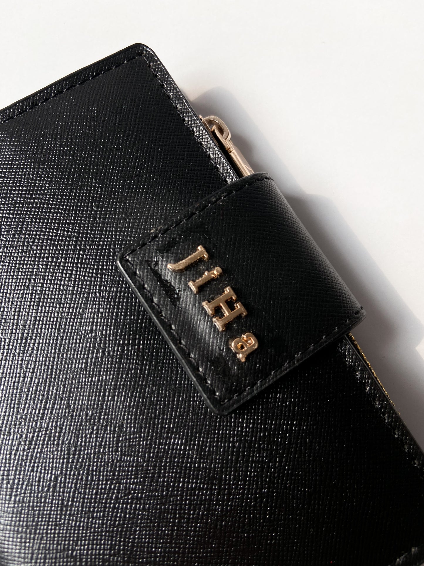 Jiha Black Faux Leather Premium Flap Wallet