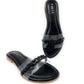 Transparent black sandals