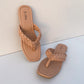 Womens nude flat sandals