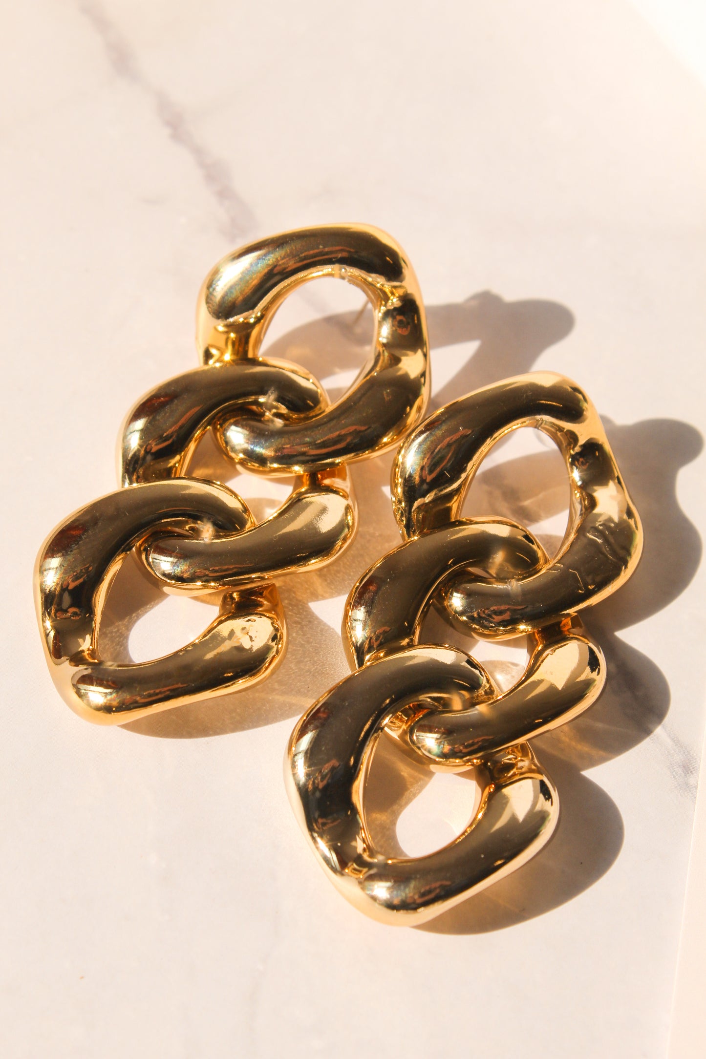 Chunky Chain Gold Earrings