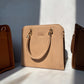 Jiha Faux Leather Nude Box Satchel Hand Bag / Sling Bag