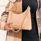 Beige Chain Baguette Shoulder Bag
