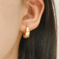 Minimalist Small Oval Basic Hoop earrings