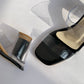 Black Transparent Strap heel Mules Sandals