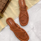 One Toe Ring Strap Flat Slider Sandals